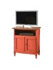 MOBILI 2G - PORTA TV  IN LEGNO ARTE POVERA ARANCIONE ANTICATO/NATURALE 81X43X94 vista frontale