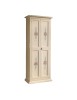 MOBILI 2G - ARMADIETTO PORTA SCARPE LEGNO AVORIO E DECORI 77X45X193 VISTA FRONTALE