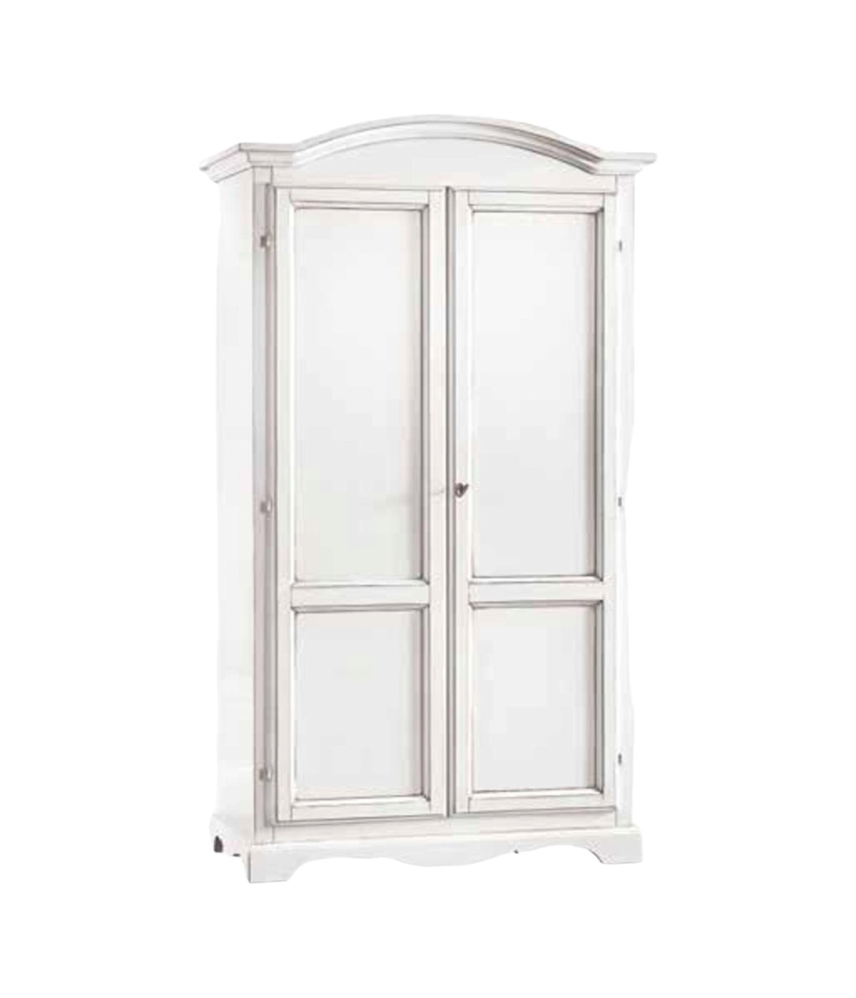 MOBILI 2G - Armadio classico 2 Ante In Legno Bianco 107X55X197 vista frontale