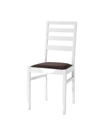 MOBILI 2G - Set 2 Sedie In Legno Massello Imbottita bianco 42,5x37,5x90 vista frontale