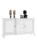 MOBILI 2G - Madia Credenza legno 2 Porte 4 Cassetti bianco 201 x 52 H 113 vista frontale