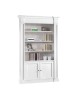 Libreria classica 2 porte in legno bianca 140x40x220