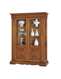 MOBILI 2G - VETRINA IN LEGNO ARTE POVERA 2 ANTE BASSANO