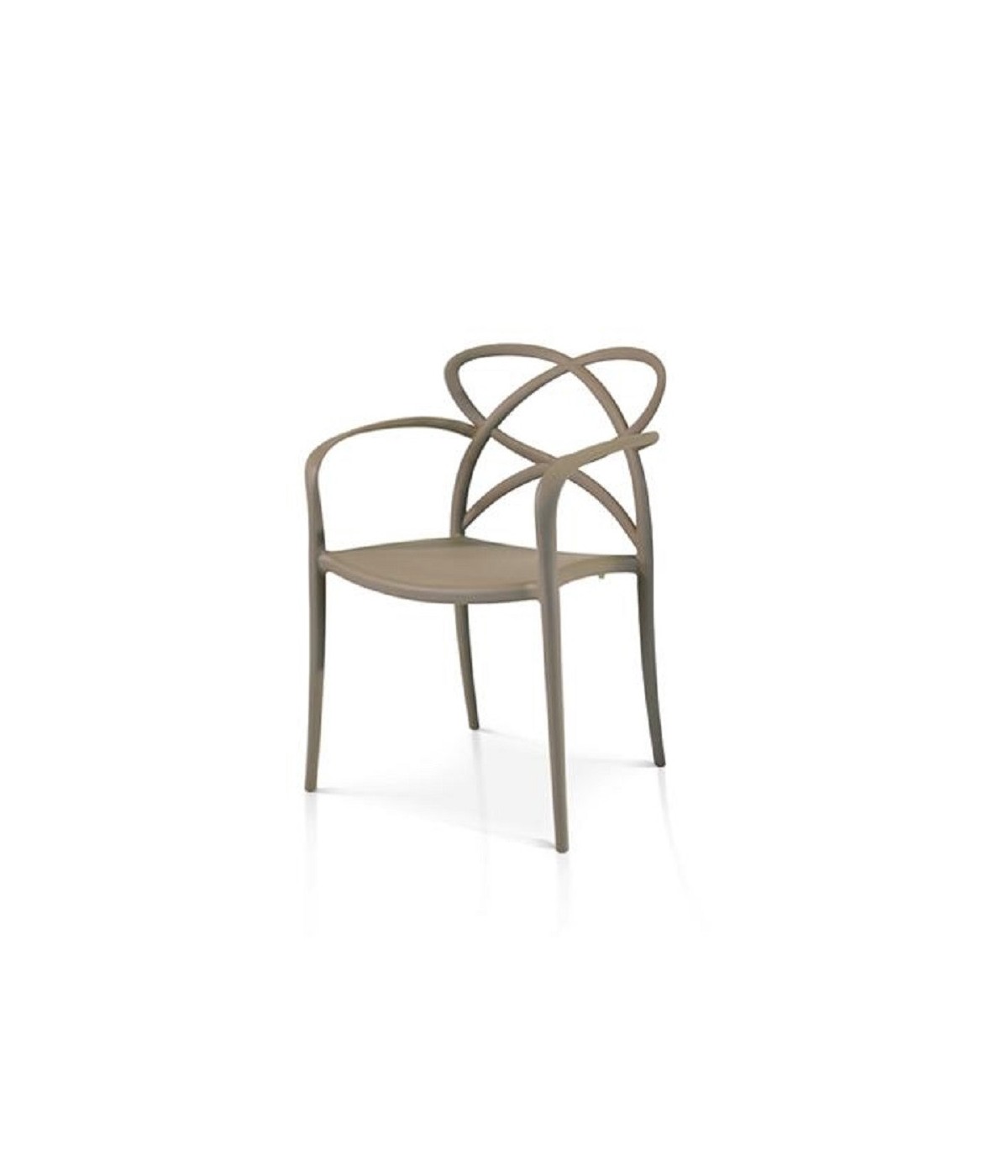 MOBILI 2G - SET 04 SEDIE  COLORE GRIGIO CON BRACCIOLI IN POLIPROPILENE MISURA L55,5X56,5 H.82