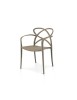 MOBILI 2G - SET 04 SEDIE  COLORE GRIGIO CON BRACCIOLI IN POLIPROPILENE MISURA L55,5X56,5 H.82