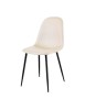 MOBILI 2G - SET 04 SEDIE MODERNE IN ECOPELLE COLORE CREMA-BIANCO MISURA 43X55 H.86
