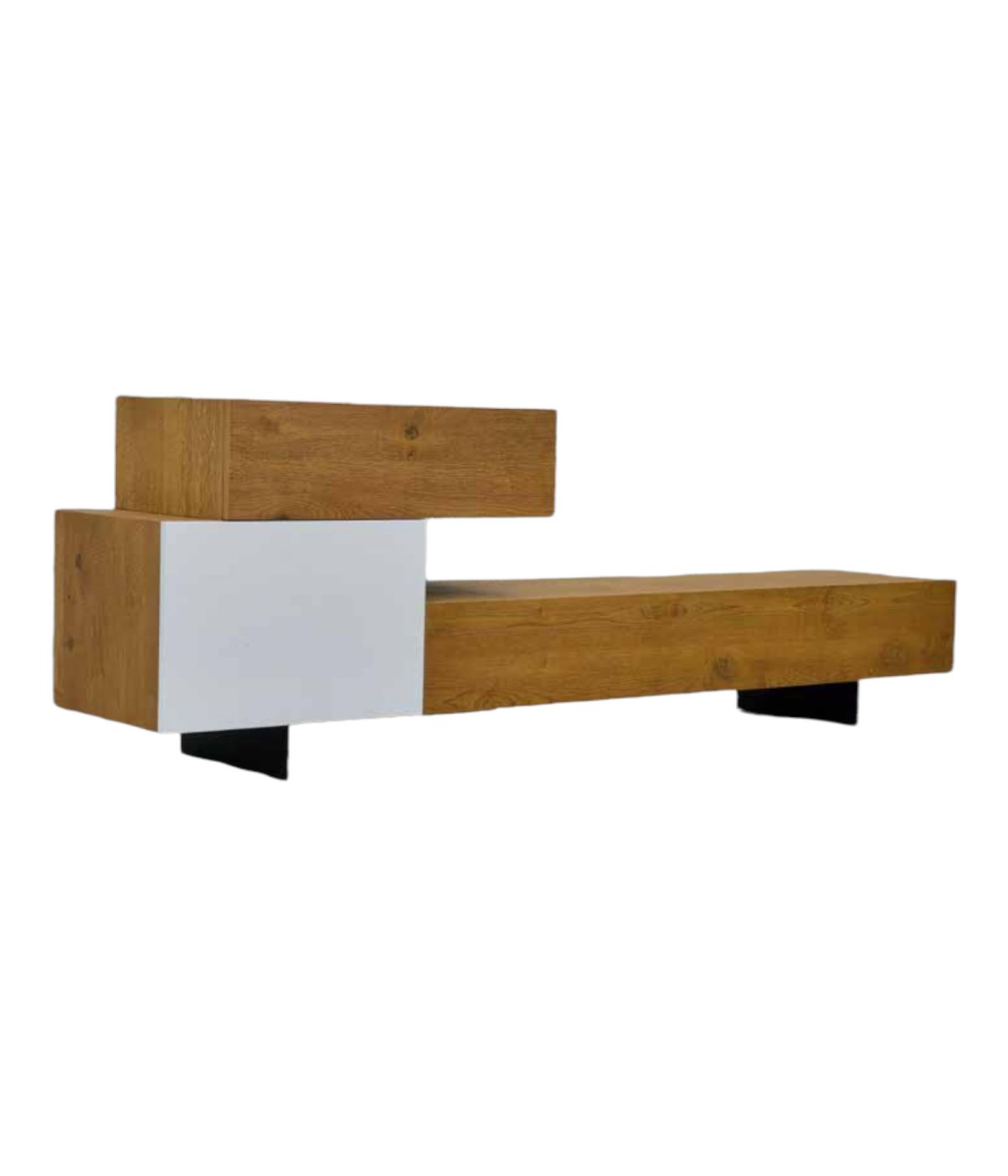 MOBILI 2G - PORTA TV ANTE MODERNO IN LEGNO ROVERE NODATO L.180 P.45 H.76