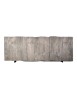 MOBILI 2G - MADIA CREDENZA 3 ANTE ROVERE NODATO FINITURA BETON PIEDINI IN FERRO L.198 P.50 H.81