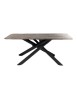 MOBILI 2G - TAVOLO BIG TABLE FISSO IN ROVERE MASSELLO NODATO FINITURA BETON SPESSORE 4 CM. MISURA L.180 P.90 H.75
