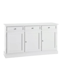 MOBILI 2G - Madia Credenza 3 porte Arte povera laccato bianco sporco L.155  P.42 H.86 VISTA FRONTALE