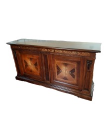 MOBILI 2G - CREDENZA 2 PORTE IN LEGNO ARTE POVERA TINTA BASSANO L.215X55X107 h.