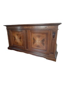 MOBILI 2G - CREDENZA 2 PORTE IN LEGNO ARTE POVERA TINTA BASSANO L.215X55X107 h.