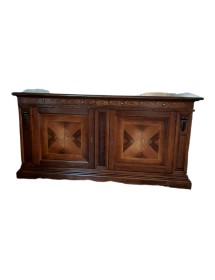 MOBILI 2G - CREDENZA 2 PORTE IN LEGNO ARTE POVERA TINTA BASSANO L.215X55X107 h.