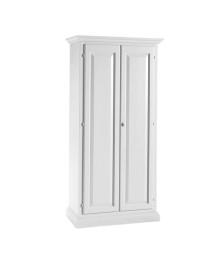 MOBILI 2G - ARMADIETTO DISPENSA LEGNO BIANCO 2 PORTE 3 RIPIANI 90X45X180