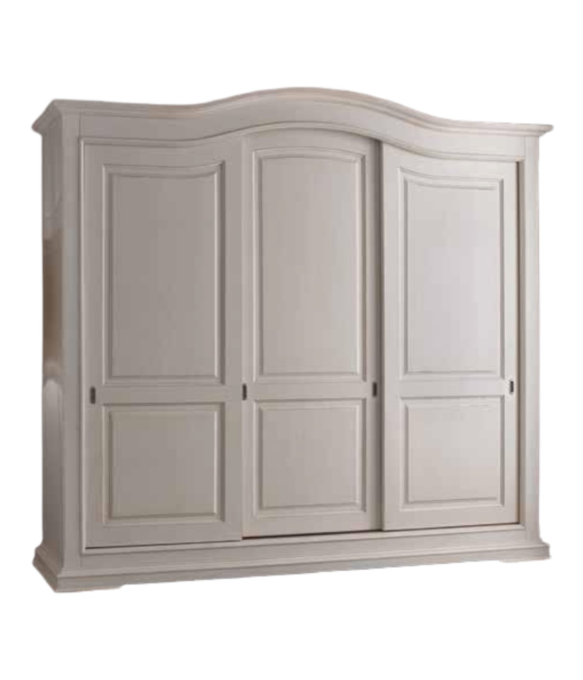 MOBILI 2G - ARMADIO CLASSICO LEGNO BIANCO 3 PORTE SCORREVOLI  294X68X265