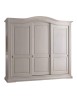 MOBILI 2G - ARMADIO CLASSICO LEGNO BIANCO 3 PORTE SCORREVOLI  294X68X265