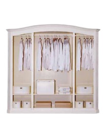 MOBILI 2G - ARMADIO 4 PORTE SMONTABILE IN LEGNO SPAZZOLATO MISURA L.231 P.63 H.219