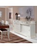 MOBILI 2G - MADIA CREDENZA SHABBY IN LEGNO 2 PORTE SCORREVOLI(SMONTABILE) L.180 P.48 H.100