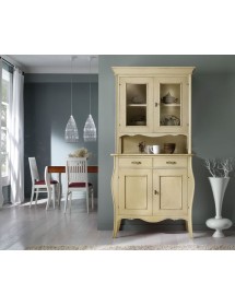 MOBILI 2G - CRISTALLIERA 4 ANTE 2 CASSETTI GREZZO L.105 P.50 H.209