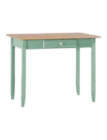 MOBILI 2G - SCRIVANIA 1 CASSETTO LEGNO LACCATO VERDE 99X61X80