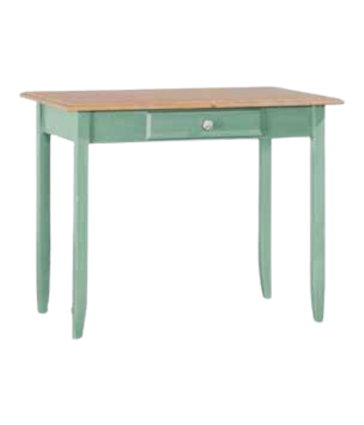 MOBILI 2G - SCRIVANIA 1 CASSETTO LEGNO LACCATO VERDE 99X61X80