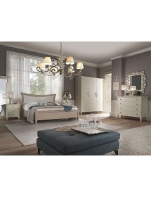 MOBILI 2G - LETTO SAGOMATO MATRIMONIALE TORTORA IN LEGNO