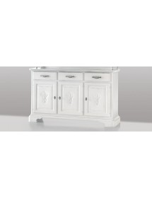 MOBILI 2G - Madia Credenza shabby chic 3 ante in legno arte povera 163x49x98