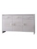 MOBILI 2G - MADIA CREDENZA 3 ANTE SHABBY BIANCO IN LEGNO MASSELLO DI ABETE 178X55X105
