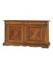 MOBILI 2G - MADIA CREDENZA 2 PORTE IN LEGNO ARTE POVERA TINTA BASSANO L.213 P.55 H.115