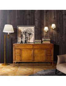 MADIA CREDENZA IN LEGNO 2 PORTE FINITURA BASSANO L.150 P.47 H.86