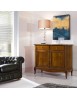 MOBILI 2G - MADIA CREDENZA IN LEGNO 2 PORTE FINITURA BASSANO L.111 P.44 H.91