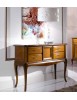 MOBILI 2G - CONSOLLE CLASSICA IN LEGNO 4 CASSETTI 1 PORTA FINITURA BASSANO L.111 P.39 H.81