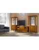 MOBILI 2G - PORTA TV CLASSICO IN LEGNO 2 CASSETTI 2 RIBALTE FINITURA BASSANO L.141 P.47 H.70