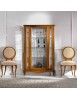 MOBILI 2G - VETRINA CLASSICA IN LEGNO 1 PORTA FINITURA BASSANO L.111 P.44 H.180
