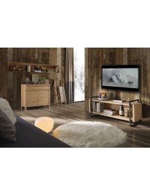 MADIA CREDENZA CORTINA 2 ANTE IN LEGNO MASSELLO DI ABETE 104X50X95 (3312)