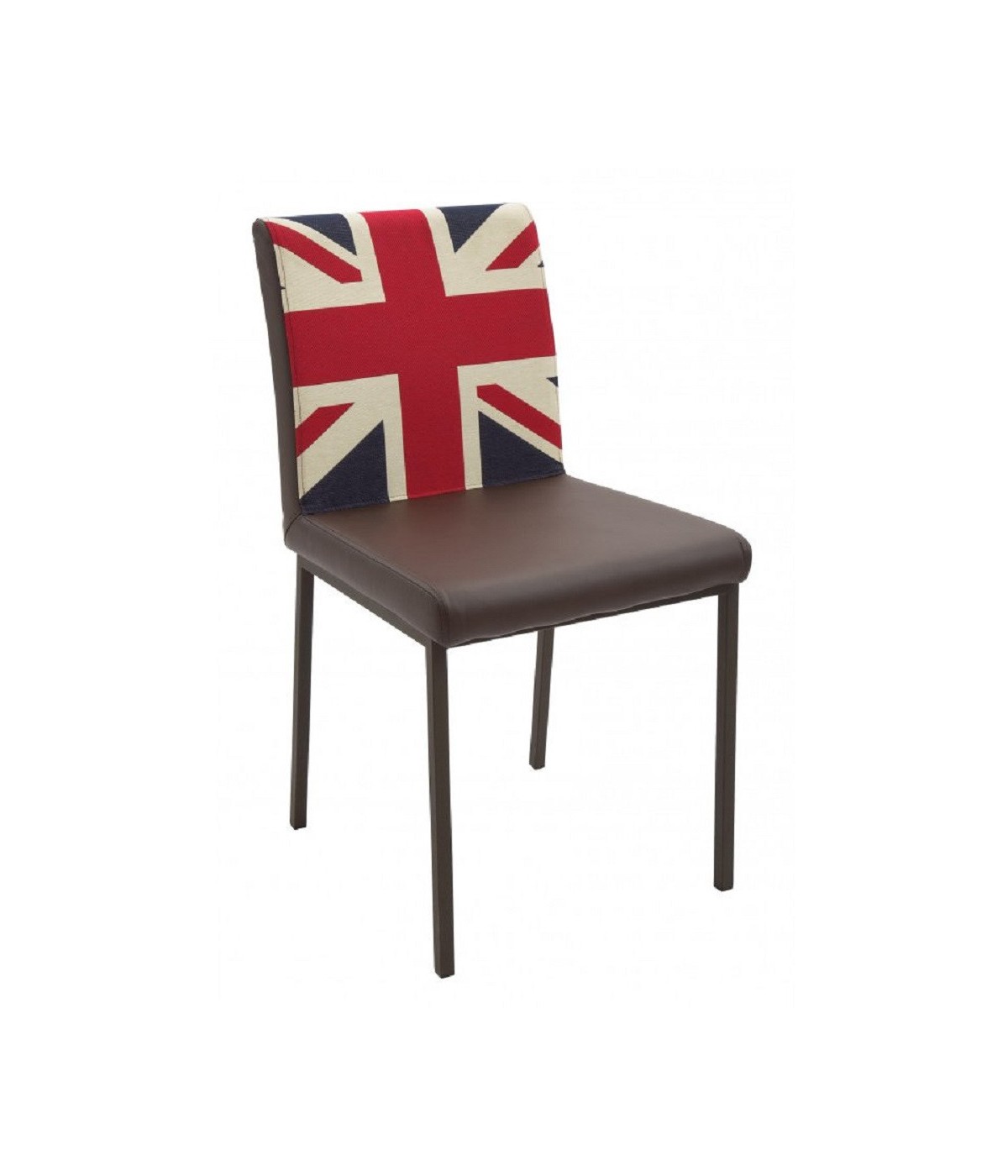 MOBILI 2G - SEDIA INGHILTERRA IN ECOPELLE L.45 H.90 P.54