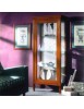 MOBILI 2G - VETRINA CLASSICA IN LEGNO 1 PORTA FINITURA BASSANO L.78 P.43 H.175
