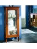 MOBILI 2G - VETRINA CLASSICA IN LEGNO 1 PORTA FINITURA BASSANO L.60 P.37 H.132
