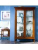 MOBILI 2G - VETRINA CLASSICA IN LEGNO 2 PORTE FINITURA BASSANO L.108 P.43 H.175