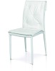 MOBILI 2G - SET 4 SEDIE ECOPELLE TRAPUNTATE COLORE BIANCO 44X41 H.91