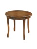 MOBILI 2G - TAVOLINO ROTONDO DA SALOTTO IN LEGNO INTAGLIATO CON FREGI