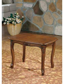 MOBILI 2G - TAVOLINO RETTANGOLARE DA SALOTTO IN LEGNO INTAGLIATO CON FREGI