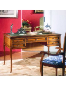 MOBILI 2G - SCRIVANIA ARTE POVERA PIANO IN PELLE BASSANO 130x70x80