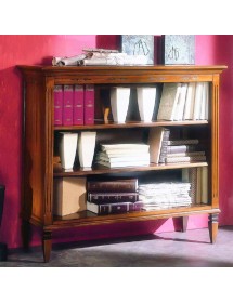 MOBILI 2G - LIBRERIA CLASSICA IN LEGNO 3 VANI FINITURA BASSANO L.110 P.41 H.100H