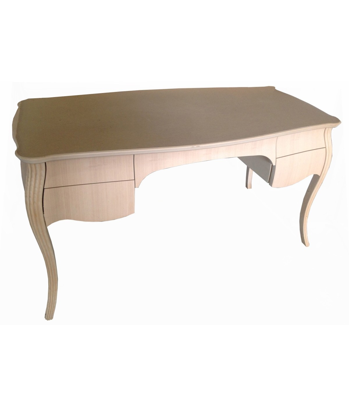 MOBILI 2G - SCRIVANIA CLASSICA LEGNO 4 CASSETTI GREZZA L.160 P.80 H.80