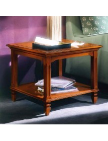 MOBILI 2G - TAVOLINO QUADRATO CLASSICO IN LEGNO FINITURA BASSANO L.65 P.65 H.55