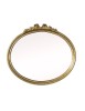 MOBILI 2G - Specchiera in foglia oro ovale- Misure: l. 54 x h. 48 x sp. 4