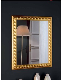 Specchiera in foglia oro rettangolare Misure: 79 x 94 x 4