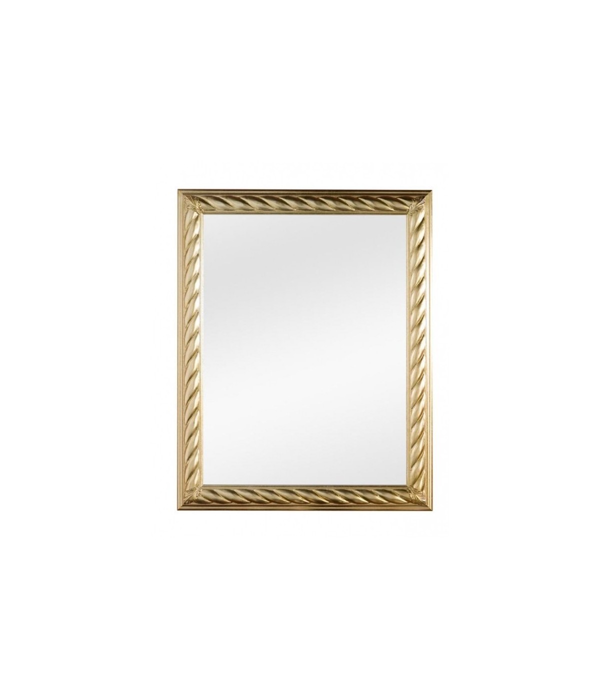 MOBILI 2G - Specchiera in foglia oro rettangolare Misure: 79 x 94 x 4