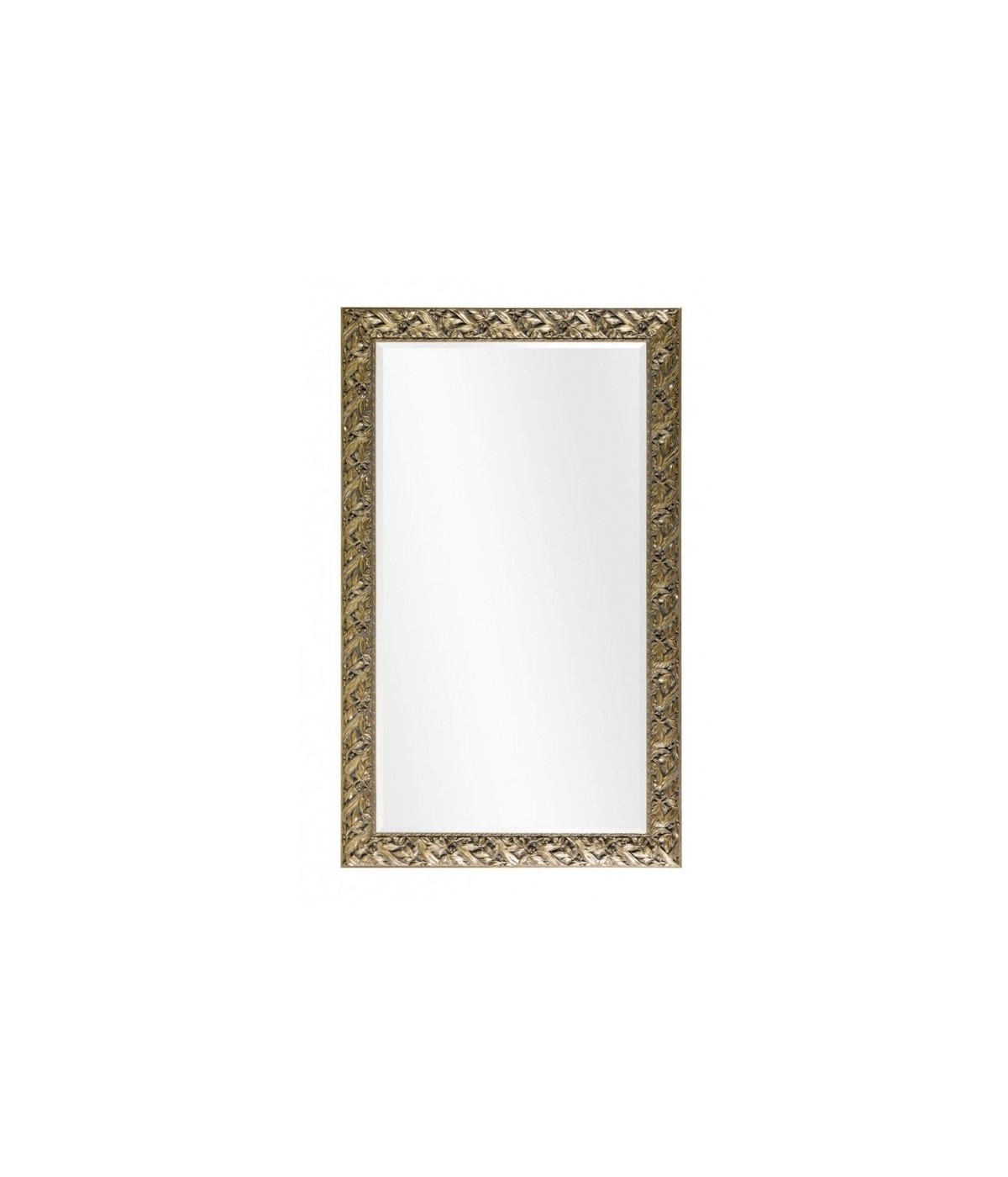 MOBILI2G - Specchiera in foglia oro rettangolare Misure: L.90 x H. 148 x P. 4